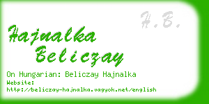 hajnalka beliczay business card